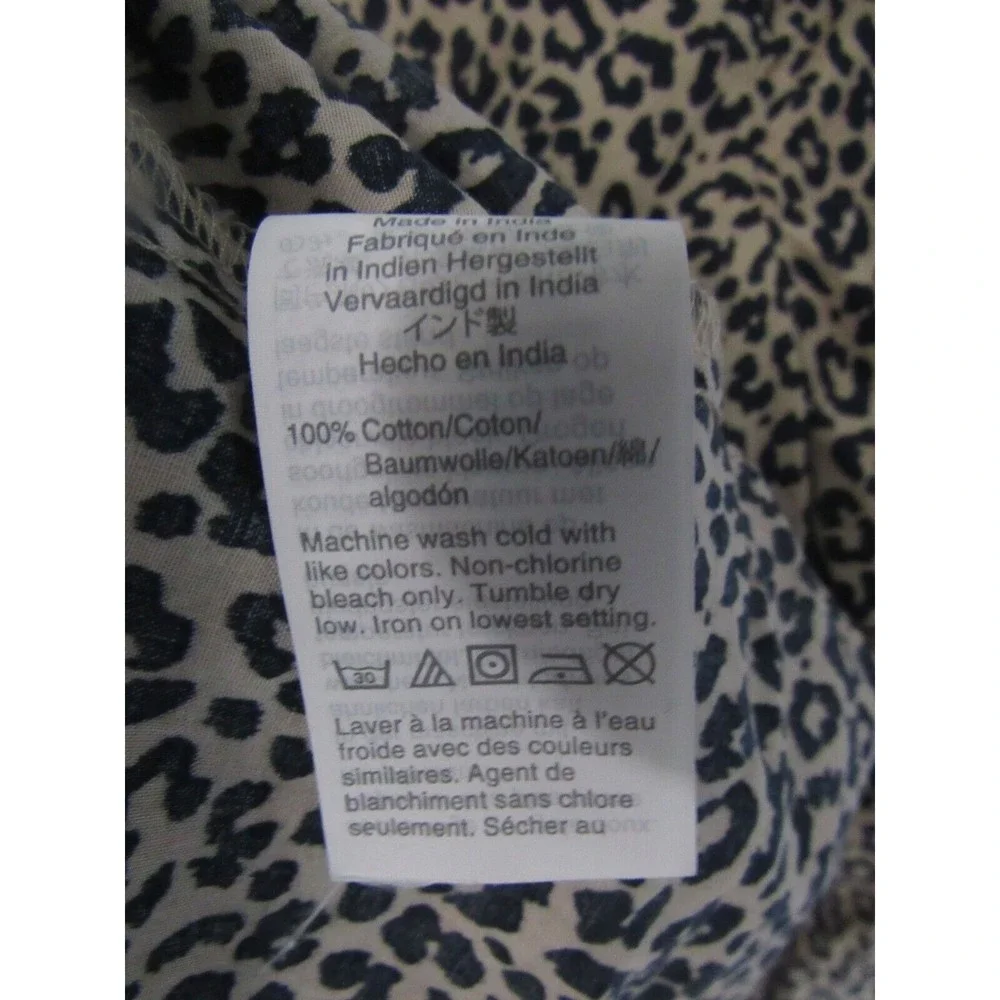 J. Crew Women Blouse Medium Brown Leopard Collared Button Front Casual Fall 2020 - Picture 5 of 5